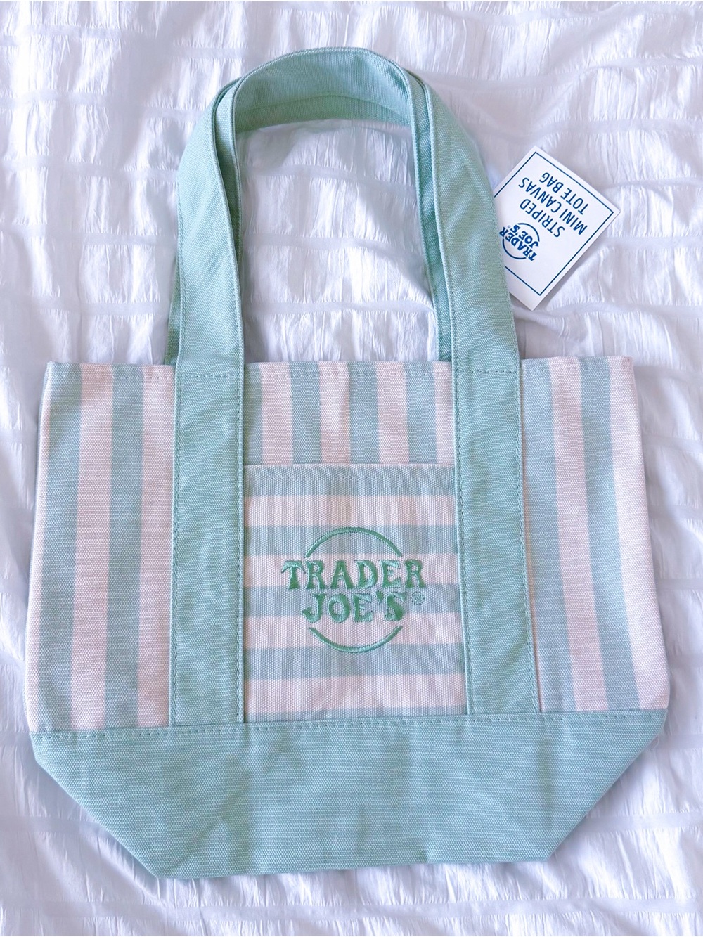 Trader Joe's Stripe Mini Tote Bag